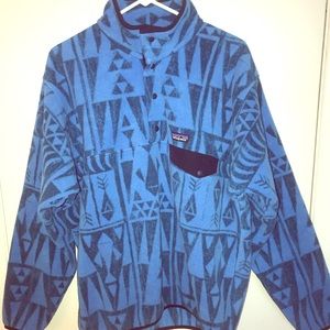 Patagonia Blue Tribal Aztec Size Large Men’s Rare